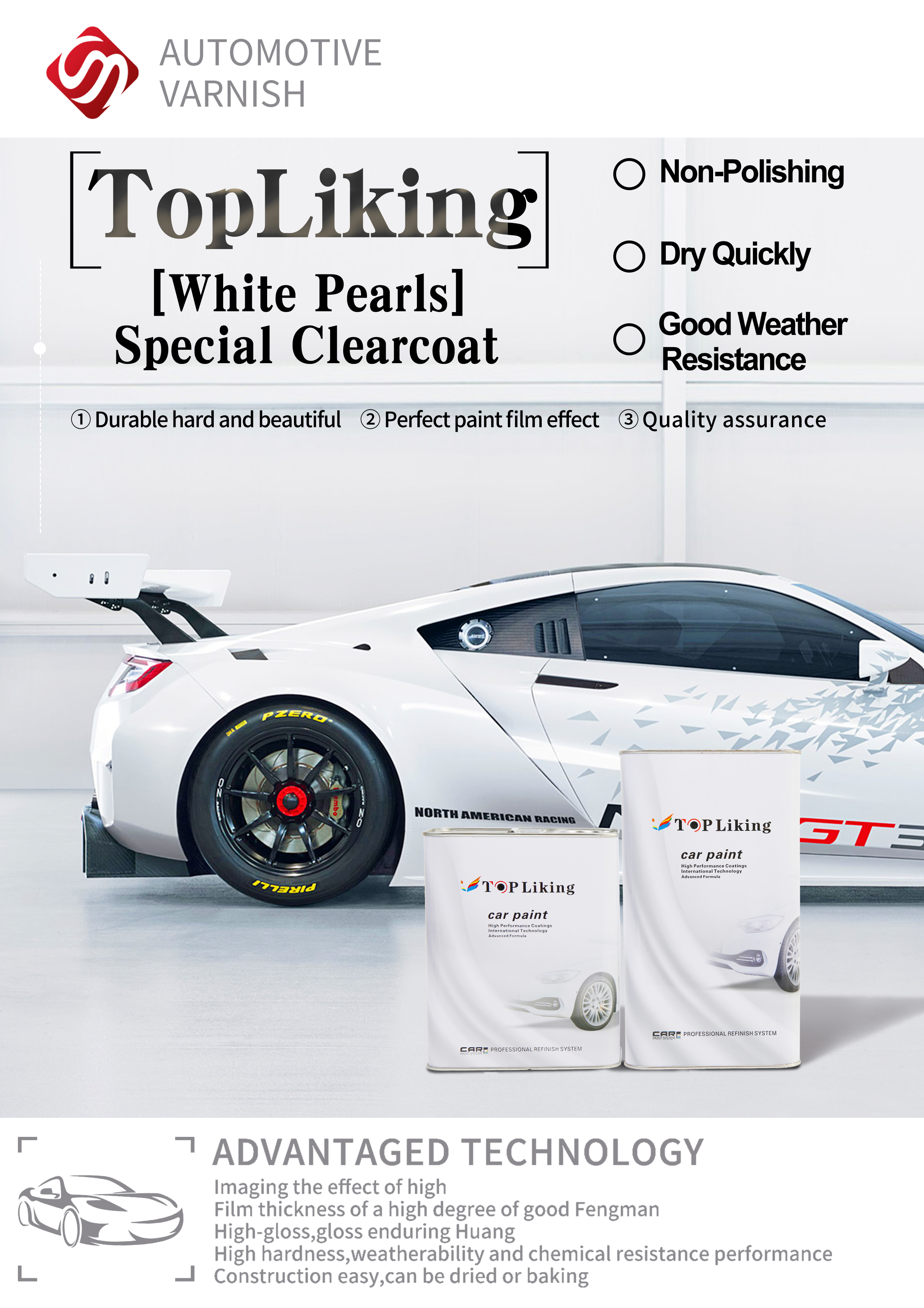 Topliking White Clearcoat topliking
